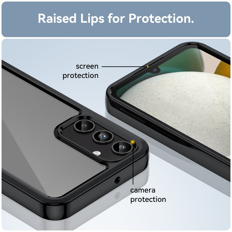 For Samsung Galaxy A05s Colorful Series Acrylic Hybrid TPU Phone Case(Black) by buy2fix