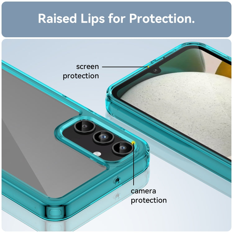 For Samsung Galaxy A05s Colorful Series Acrylic Hybrid TPU Phone Case(Transparent Blue) by buy2fix