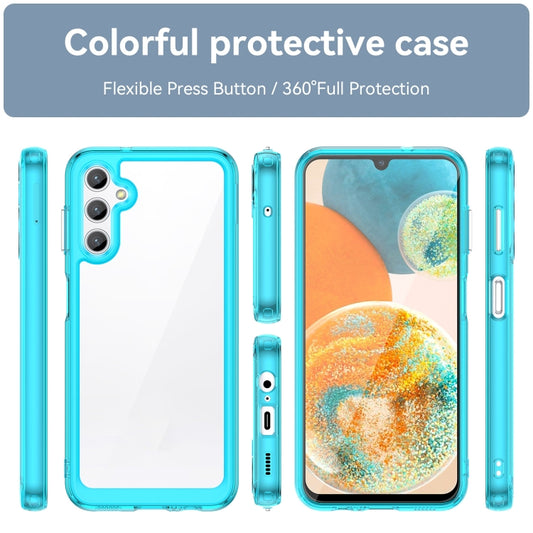 For Samsung Galaxy Jump 3 Colorful Series Acrylic Hybrid TPU Phone Case(Transparent Blue) by buy2fix