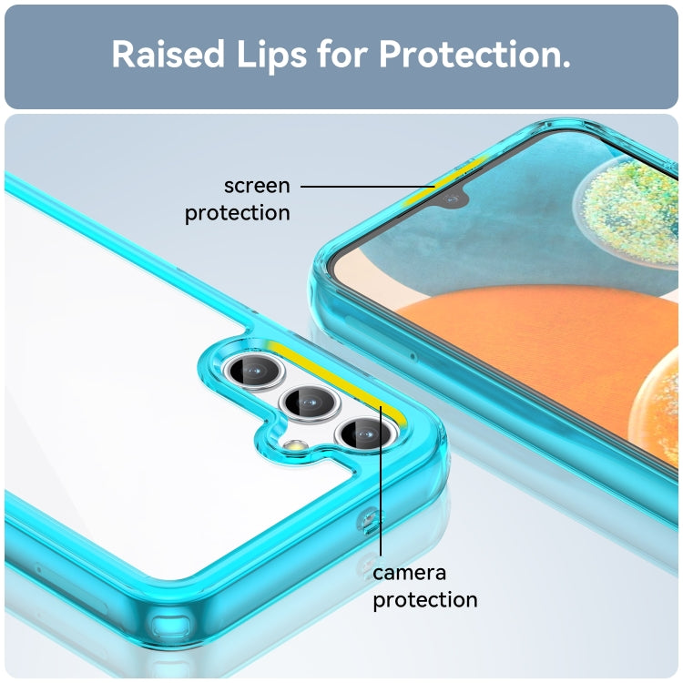 For Samsung Galaxy M44 5G Colorful Series Acrylic Hybrid TPU Phone Case(Transparent Blue) by buy2fix