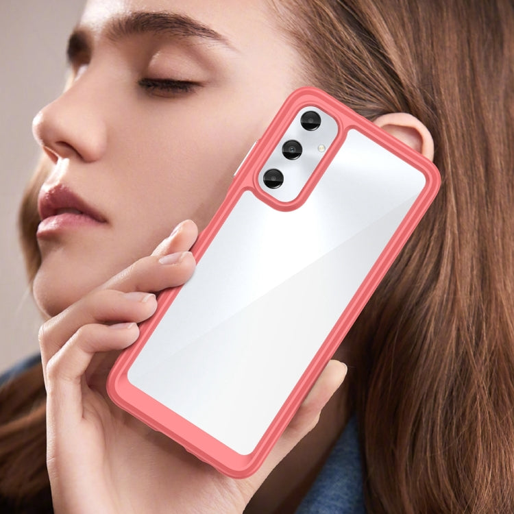 For Samsung Galaxy M14 4G Colorful Series Acrylic Hybrid TPU Phone Case(Red) by buy2fix