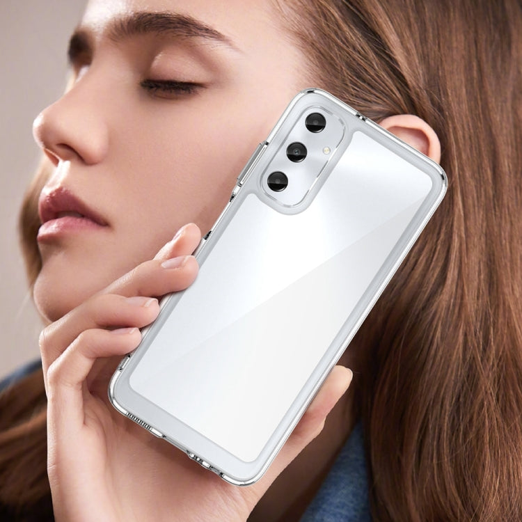 For Samsung Galaxy M14 4G Colorful Series Acrylic Hybrid TPU Phone Case(Transparent) by buy2fix