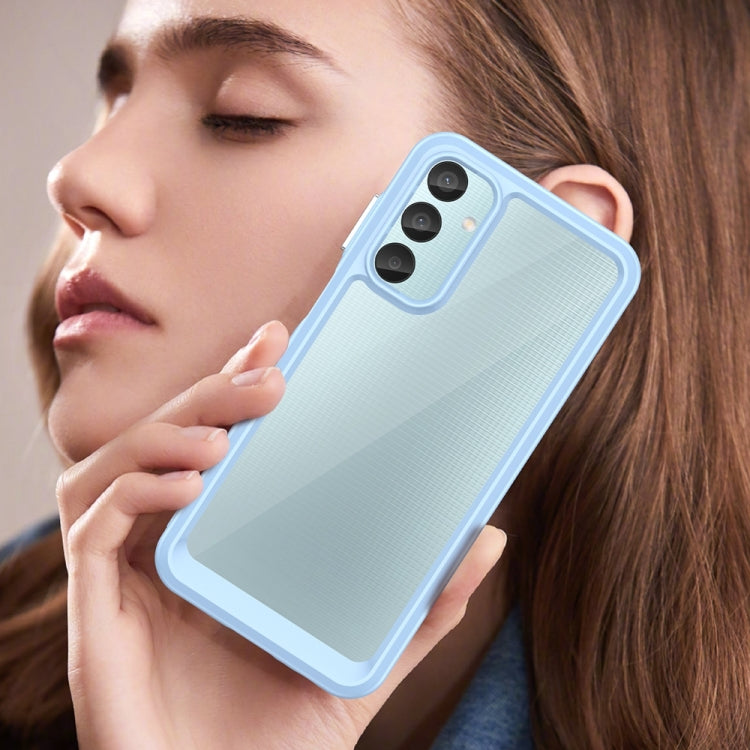 For Samsung Galaxy M15 Colorful Series Acrylic Hybrid TPU Phone Case(Blue) by buy2fix