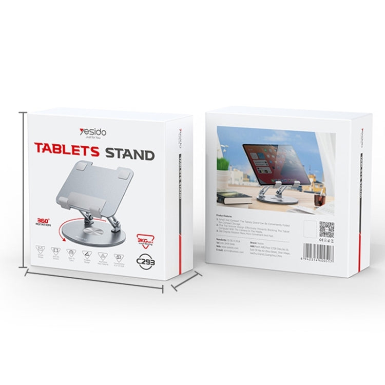 Yesido C293 360 Degree Rotating Foldable Tablet Desk Stand(Silver) - Desktop Holder by Yesido | Online Shopping UK | buy2fix