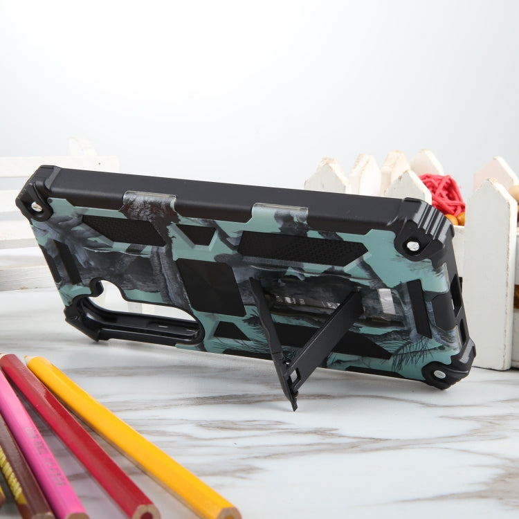 For Samsung Galaxy S24 5G Camouflage Armor Kickstand TPU + PC Magnetic Phone Case(Mint Green) by buy2fix