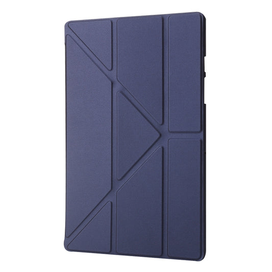 For Samsung Galaxy Tab A11 / A9 TPU Deformation Multi-Fold Leather Tablet Case(Navy Blue) by buy2fix