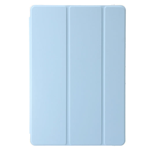 For Huawei Matepad 11 Pro 2024 Clear Acrylic 3-Fold Leather Tablet Case(Ice Blue) by buy2fix