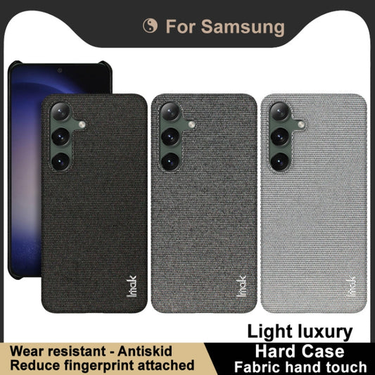 For Samsung Galaxy S24+ 5G imak Ruiyi Series Cloth Texture PU + PC Phone Case(Light Grey) by imak