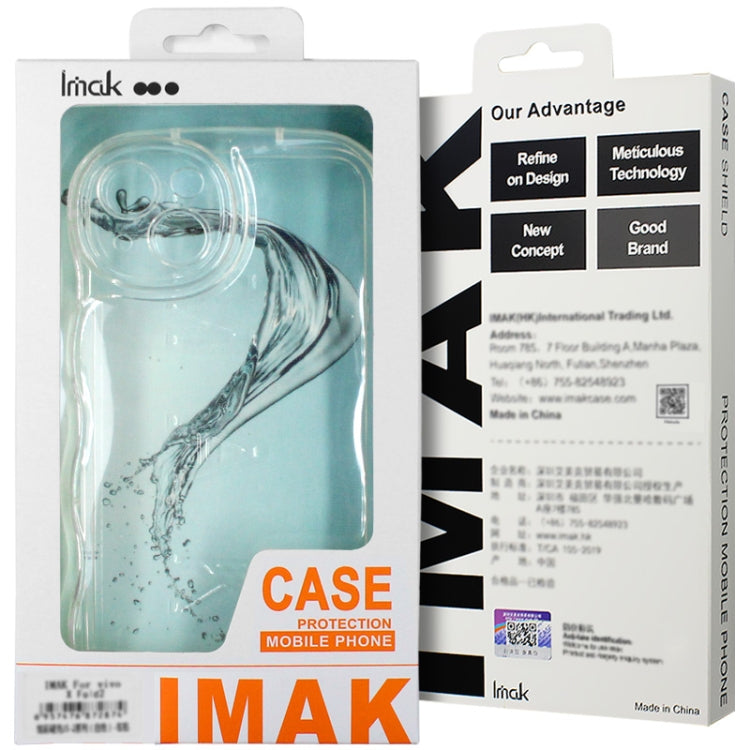 For iPhone 14 IMAK Wave Bubble Soft Shockproof Phone Case(Transparent) by imak
