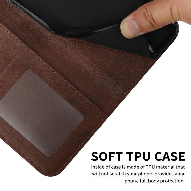 For Google Pixel 10 / 10 Pro Stitching Calf Texture Buckle Leather Phone Case(Brown) - Google Cases by buy2fix | Online Shopping UK | buy2fix