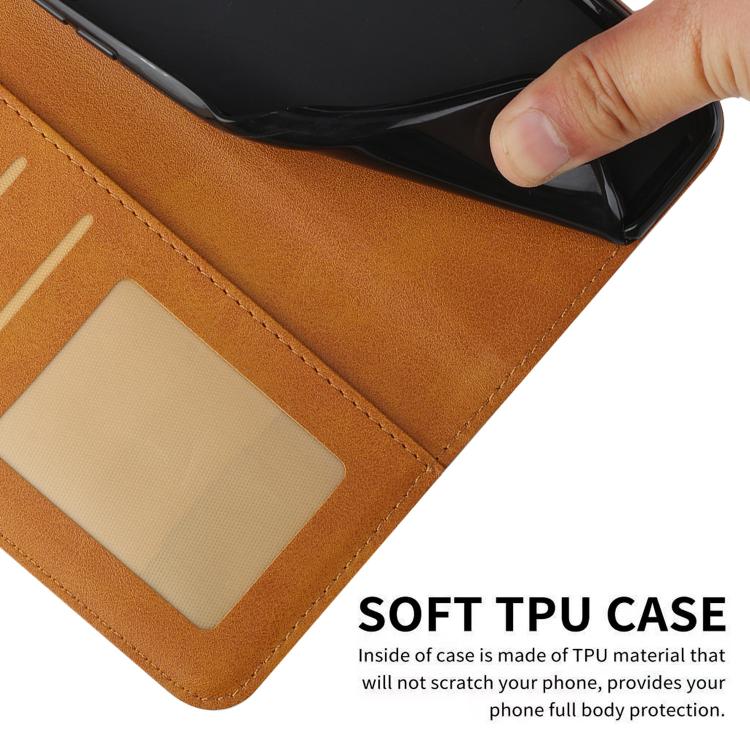 For Google Pixel 10 Pro XL Stitching Calf Texture Buckle Leather Phone Case(Yellow) - Google Cases by buy2fix | Online Shopping UK | buy2fix