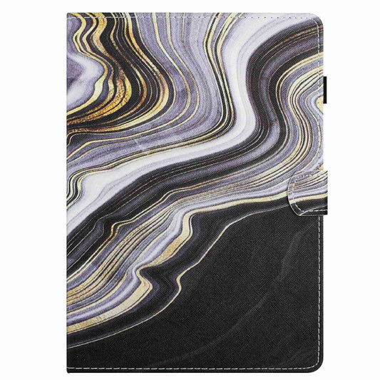 For 7 inch Universal Marble Pattern Stitching Leather Tablet Case(Black Gold) - 7 inch by buy2fix | Online Shopping UK | buy2fix
