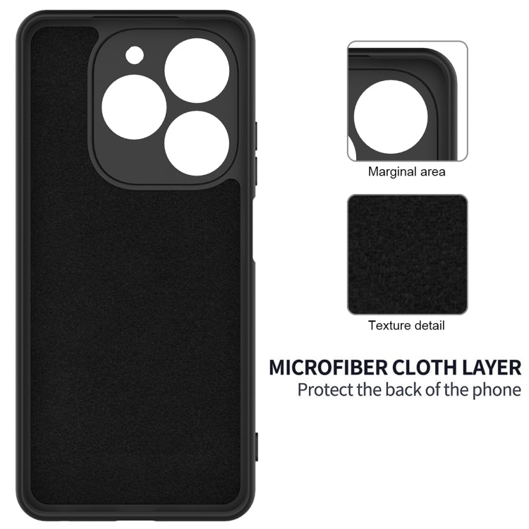 For Infinix Smart 8 Solid Color Liquid Silicone Dropproof Full Coverage Phone Case(Black) by buy2fix