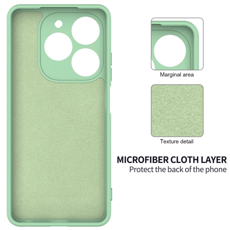 For Infinix Smart 8 Solid Color Liquid Silicone Dropproof Full Coverage Phone Case(Green) by buy2fix