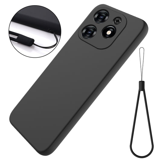For Tecno Spark 20C/Go 2024 Solid Color Liquid Silicone Dropproof Full Coverage Protective Case(Black) by buy2fix