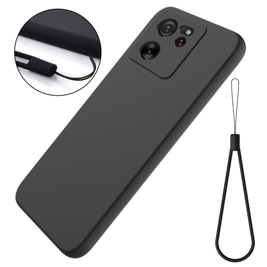 For Xiaomi 13T/13T Pro/Redmi K60 Ultra Solid Color Liquid Silicone Dropproof Full Coverage Phone Case(Black) by buy2fix