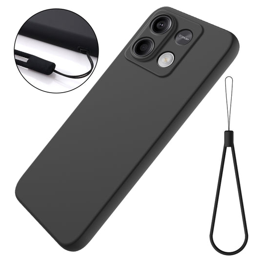 For Xiaomi Redmi Note 13 5G Global Solid Color Liquid Silicone Dropproof Full Coverage Phone Case(Black) by buy2fix