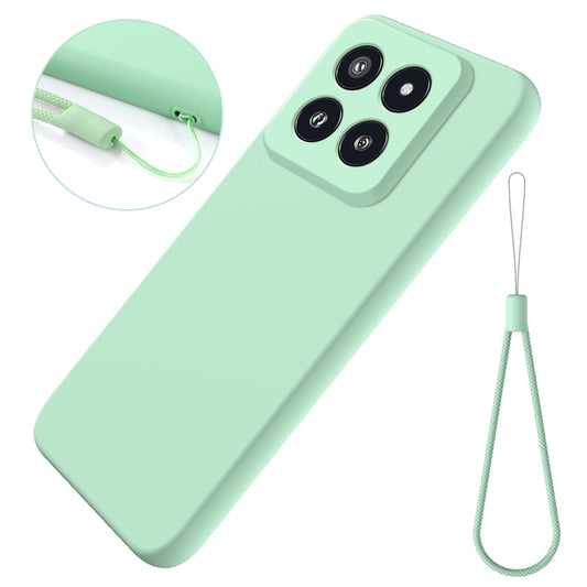 For Xiaomi 14 Pro Solid Color Liquid Silicone Dropproof Full Coverage Phone Case(Green) by buy2fix