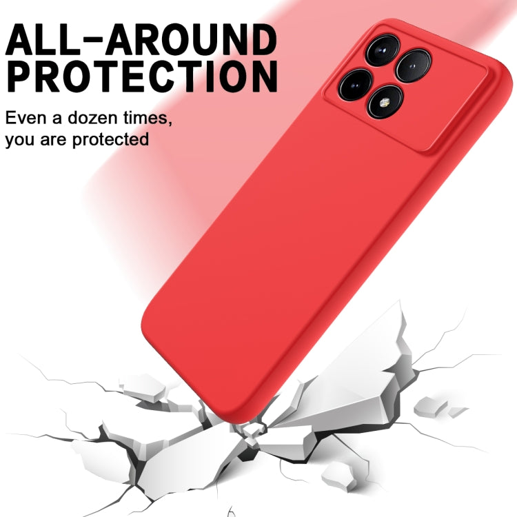 For Xiaomi Redmi K70/K70 Pro Solid Color Liquid Silicone Dropproof Full Coverage Phone Case(Red) by buy2fix