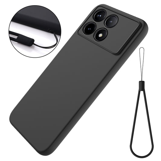 For Xiaomi Redmi K70/K70 Pro Solid Color Liquid Silicone Dropproof Full Coverage Phone Case(Black) by buy2fix