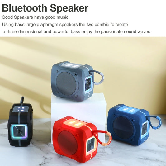 T&G TG661 Colorful LED Portable Outdoor Wireless Bluetooth Speaker(Blue) by T&G