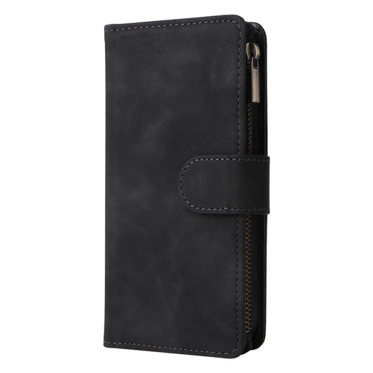 For Xiaomi Redmi Note 13 Pro 4G Multifunctional Frosted Zipper Wallet Leather Phone Case(Black) by buy2fix