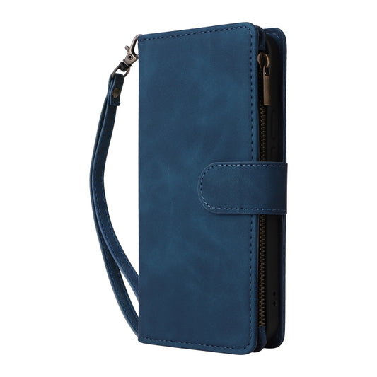 For Google Pixel 9 Pro Multifunctional Multi-Card Wallet Phone Leather Case(Blue) by buy2fix