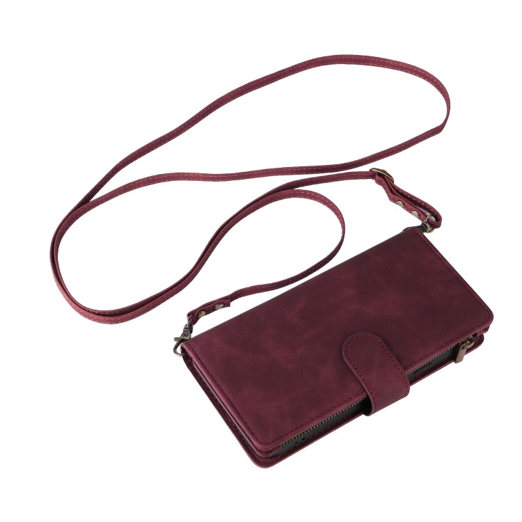 For Google Pixel 9 Pro Multifunctional Multi-Card Wallet Phone Leather Case(Wine Red) by buy2fix