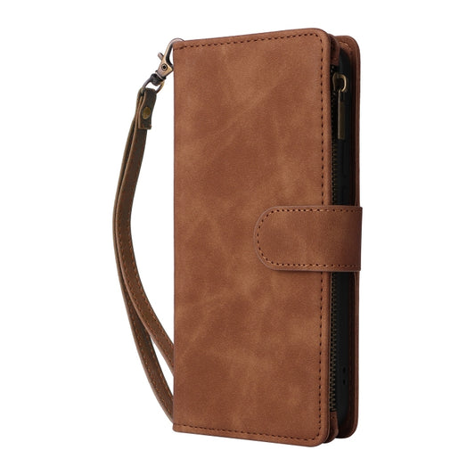For Google Pixel 9 Pro Multifunctional Multi-Card Wallet Phone Leather Case(Brown) by buy2fix