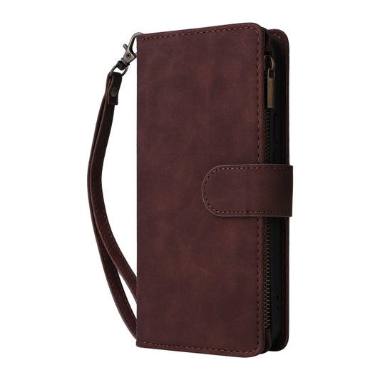 For Google Pixel 9 Pro Multifunctional Multi-Card Wallet Phone Leather Case(Coffee) by buy2fix