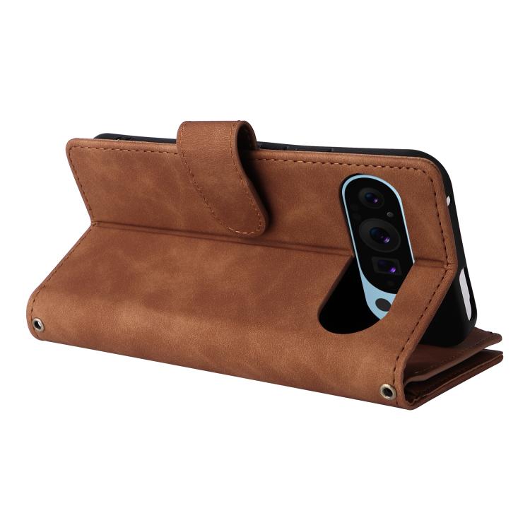 For Google Pixel 10 / 10 Pro Multifunctional Multi-Card Wallet Phone Leather Case(Brown) - Google Cases by buy2fix | Online Shopping UK | buy2fix