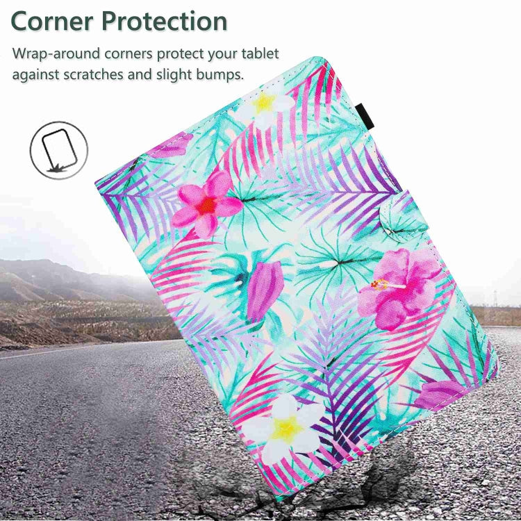 For 7 inch Painted Pattern Stitching Leather Tablet Case(Bougainvillea) - 7 inch by buy2fix | Online Shopping UK | buy2fix