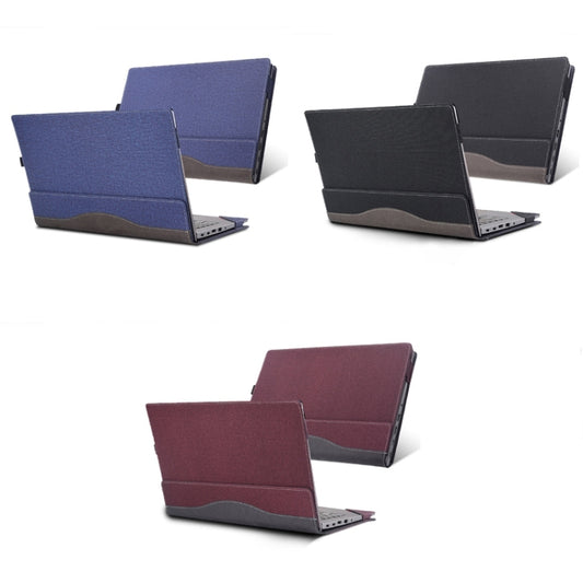 For Lenovo ThinkPad E14 Gen 5 / E14 Gen 6 Laptop Leather Shockproof Protective Case(Wine Red) by buy2fix