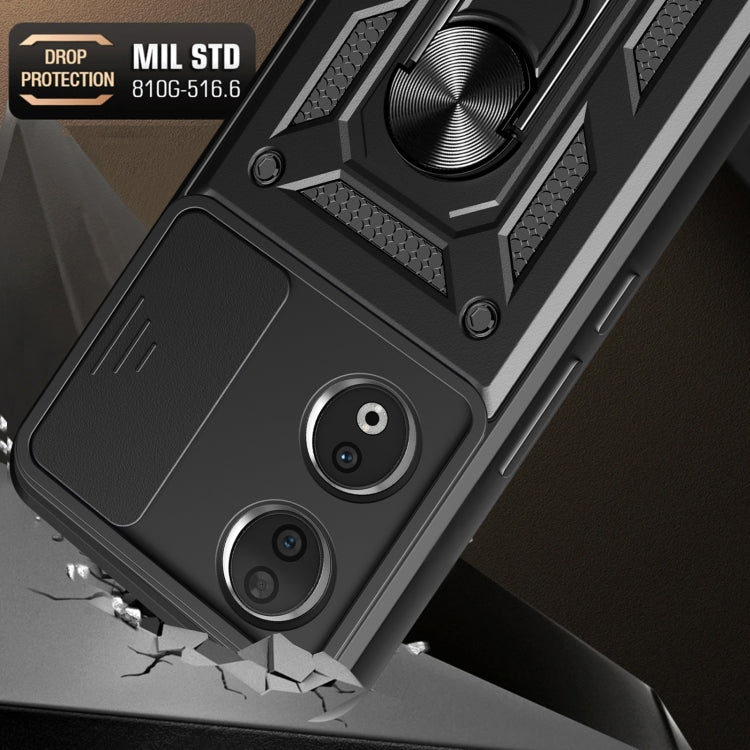 For Honor 90 5G Sliding Camera Cover Design TPU+PC Phone Case(Red) by buy2fix