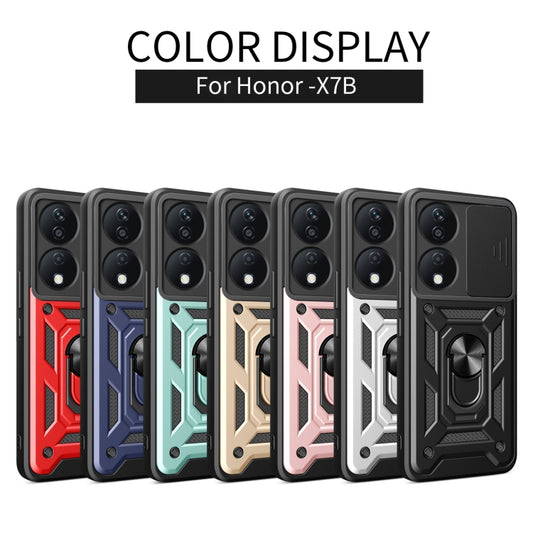 For Honor X7b Sliding Camera Cover Design TPU+PC Phone Case(Rose Gold) by buy2fix