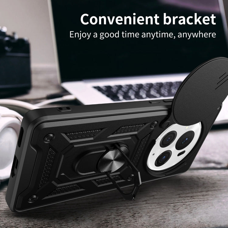 For Honor Magic6 Pro Sliding Camera Cover Design TPU+PC Phone Case(Blue) by buy2fix