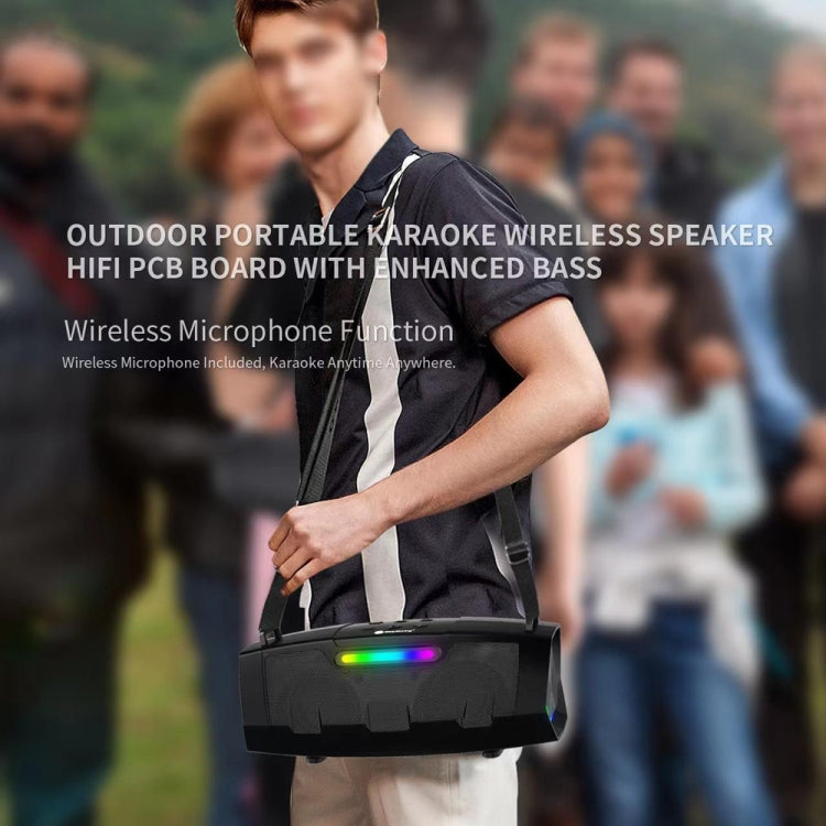 NewRixing NR2033 Portable TWS Wireless Bluetooth Speaker(Silver) by NewRixing