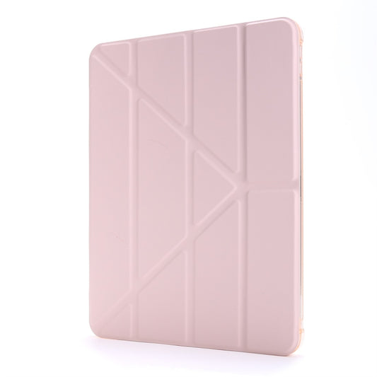 For iPad Air 13 2024 / Pro 12.9 2022 / 2021 Multi-folding TPU Leather Tablet Case with Holder & Pen Slot(Gold) by buy2fix