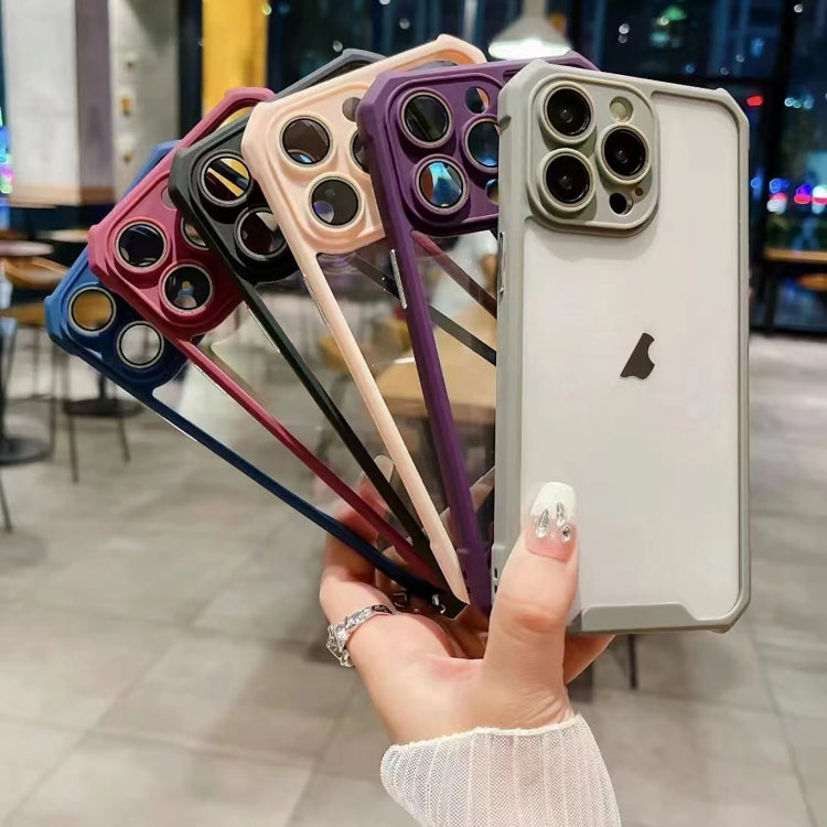 For iPhone 16 Plus Shockproof Acrylic Phone Case with Lens Glass Film(Purple) by buy2fix