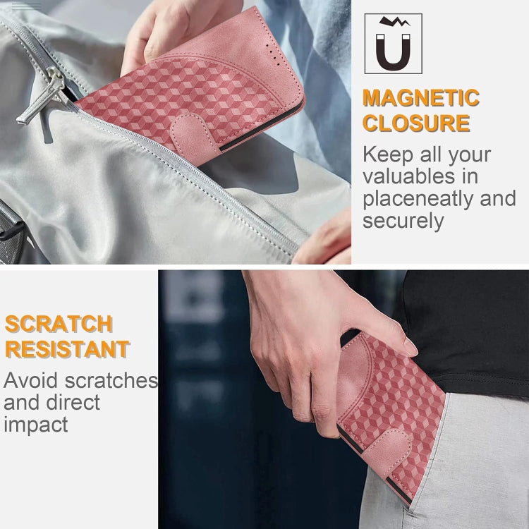 For iPhone 16e YX0060 Elephant Head Embossed Phone Leather Case with Lanyard(Pink) by buy2fix