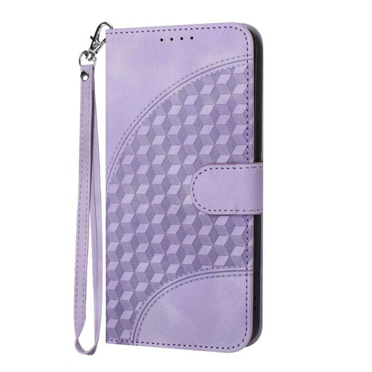 For iPhone 17 Pro YX0060 Elephant Head Embossed Phone Leather Case with Lanyard(Light Purple) - iPhone 17 Pro Cases by buy2fix | Online Shopping UK | buy2fix
