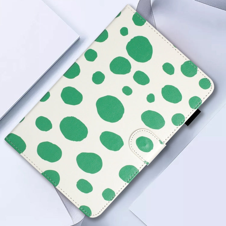 8 inch Dot Pattern Leather Tablet Case(White Green Dot) - 8 inch by buy2fix | Online Shopping UK | buy2fix