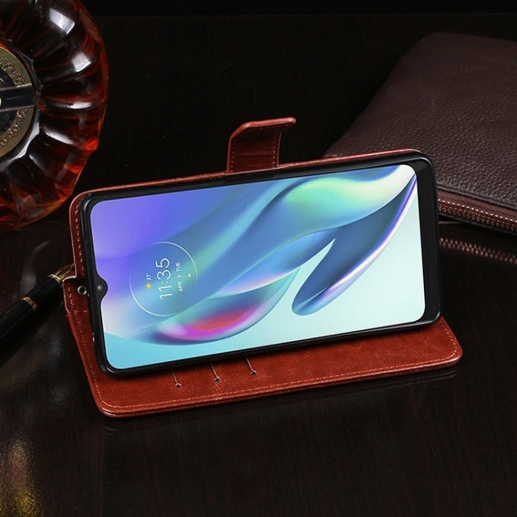 For iPhone 15 Pro Max idewei Crazy Horse Texture Leather Phone Case with Holder(Rose Red) by idewei