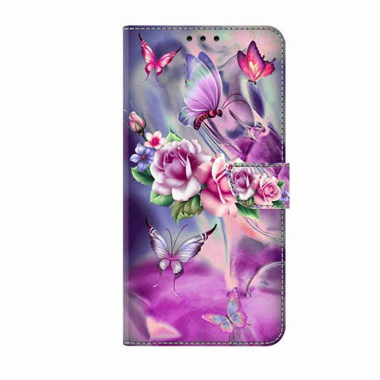 For Samsung Galaxy S24 Ultra 5G Crystal 3D Shockproof Protective Leather Phone Case(Butterfly) by buy2fix