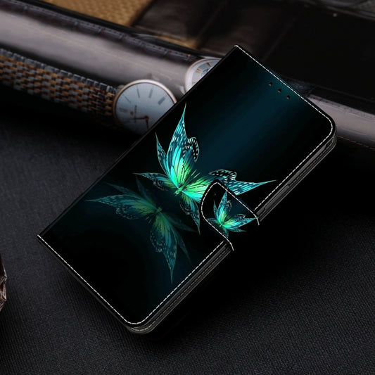 For Samsung Galaxy A35 5G Crystal 3D Shockproof Protective Leather Phone Case(Reflection Dutterfly) by buy2fix