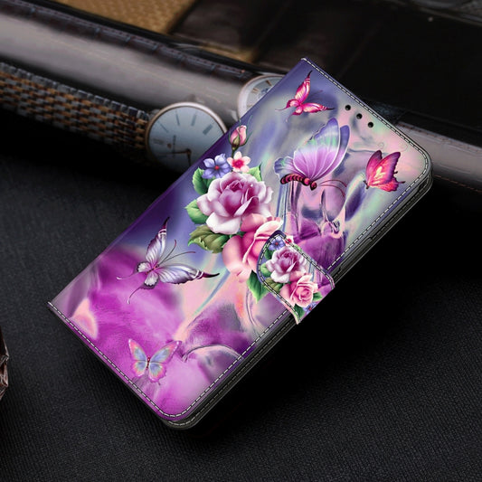 For Honor Magic6 Lite Crystal 3D Shockproof Protective Leather Phone Case(Butterfly) by buy2fix