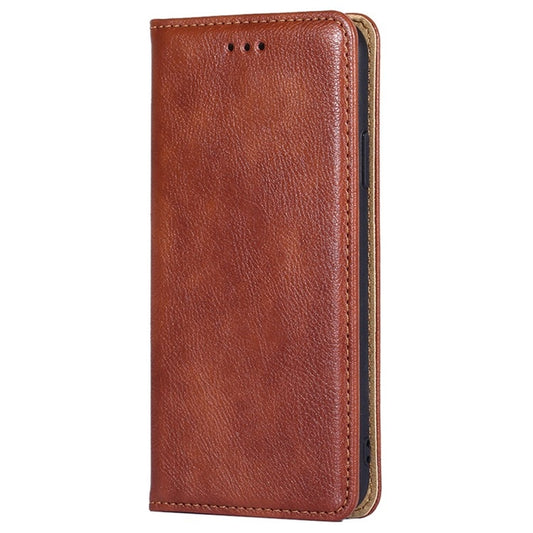 For Motorola Moto G Play 4G 2024 Gloss Oil Solid Color Magnetic Leather Phone Case(Brown) by buy2fix