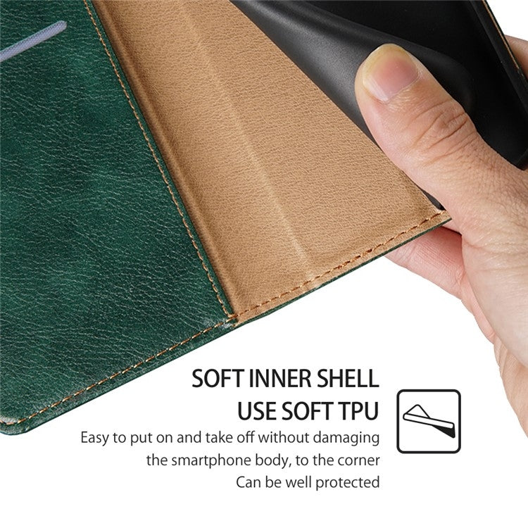 For Motorola Moto G Play 4G 2024 Gloss Oil Solid Color Magnetic Leather Phone Case(Green) by buy2fix