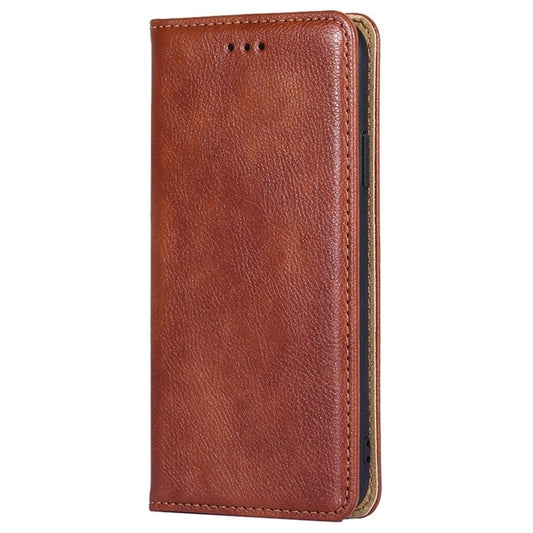 For Motorola Edge 5G 2024 Gloss Oil Solid Color Magnetic Leather Phone Case(Brown) by buy2fix