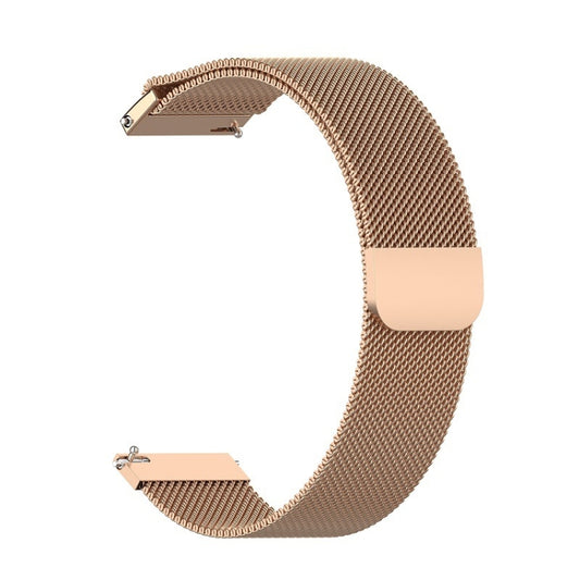 For Huami Amazfit GTS 20mm / Bip U Pro Milanese Magnetic Metal Watch Band(Rose Gold) by buy2fix